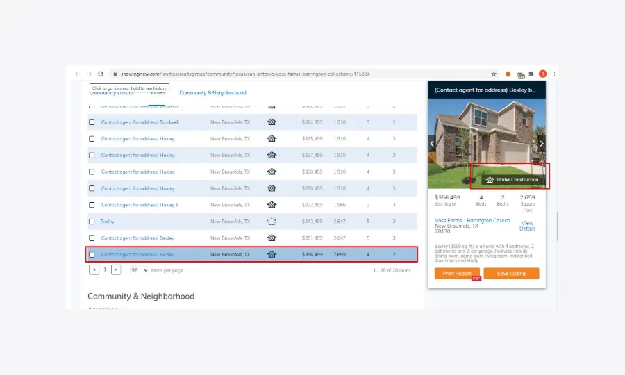 Commercial real estate research tools showing property reports ownership records and contact research workflow