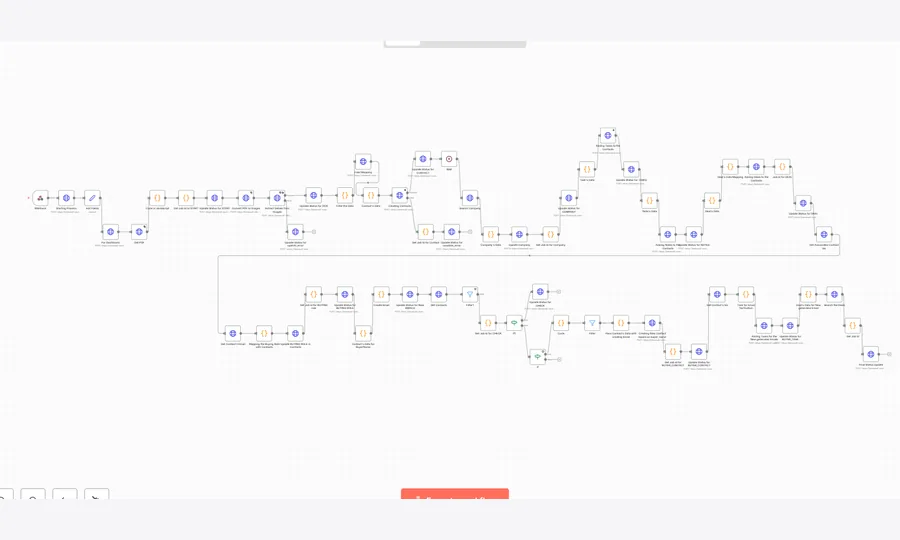 n8n and Python OCR automation workflow for mapping handwritten PDF data into HubSpot CRM fields